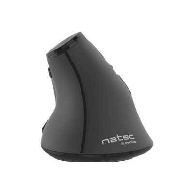 Natec Vertical Mouse Euphonie Wireless, Black, Optical