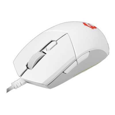 MSI Clutch GM11 Optical, RGB LED light, White, Gaming Mouse, 1000 Hz