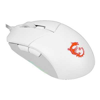 MSI Clutch GM11 Optical, RGB LED light, White, Gaming Mouse, 1000 Hz