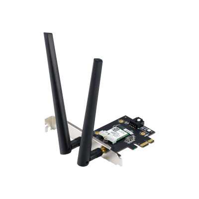 Asus AX1800 Dual-Band Bluetooth 5.2 PCIe Wi-Fi Adapter PCE-AX1800 802.11ax, 574+1201 Mbit/s, MU-MiMO Yes, No mobile broadband, A