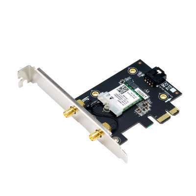 Asus AX1800 Dual-Band Bluetooth 5.2 PCIe Wi-Fi Adapter PCE-AX1800 802.11ax, 574+1201 Mbit/s, MU-MiMO Yes, No mobile broadband, A