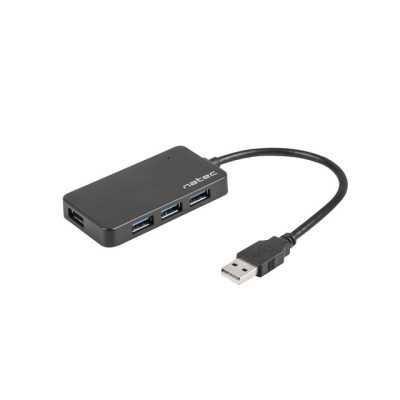 Natec 4 Port Hub With USB 3.0 Moth NHU-1342 0.15 m, Black