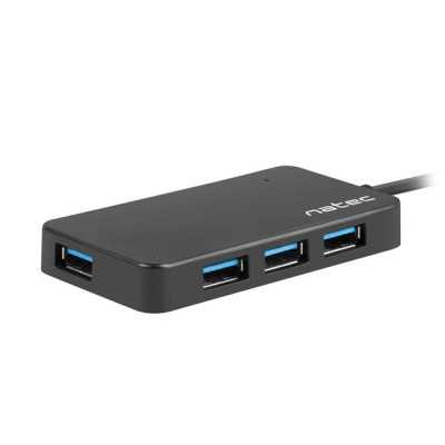 Natec 4 Port Hub With USB 3.0 Moth NHU-1342 0.15 m, Black