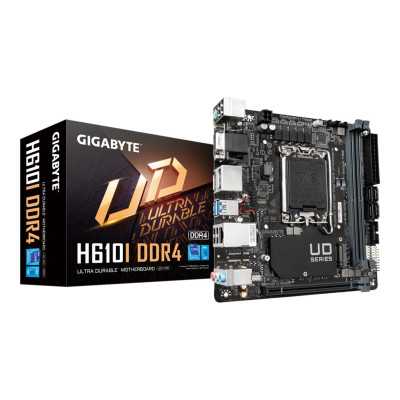 Gigabyte H610I DDR4 1.0 M/B Processor family Intel, Processor socket LGA1700, DDR4 DIMM, Memory slots 2, Supported hard disk dri