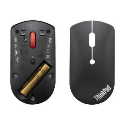 Lenovo ThinkPad Bluetooth Silent Mouse w/o battery Black, Bluetooth 5.0