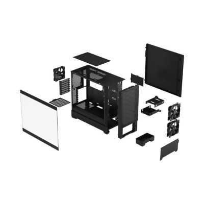 Fractal Design Pop Air Black TG Clear Tint, ATX, mATX, Mini ITX, Power supply included No