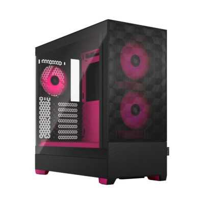 Fractal Design Pop Air RGB Magenta Core TG Clear Tint, ATX, mATX, Mini ITX, Power supply included No