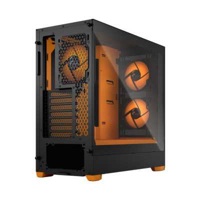 Fractal Design Pop Air RGB Orange Core TG Clear Tint, ATX, mATX, Mini ITX, Power supply included No