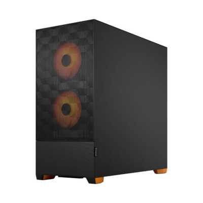 Fractal Design Pop Air RGB Orange Core TG Clear Tint, ATX, mATX, Mini ITX, Power supply included No