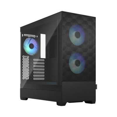 Fractal Design op Air RGB Black TG Clear Tint, ATX, mATX, Mini ITX, Power supply included No