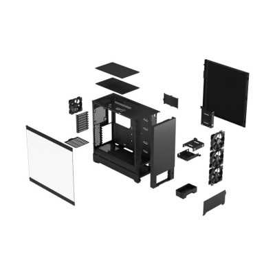 Fractal Design Pop XL Black TG Clear Tint, E-ATX up to 280 mm, ATX , mATX, Mini ITX, Power supply included No