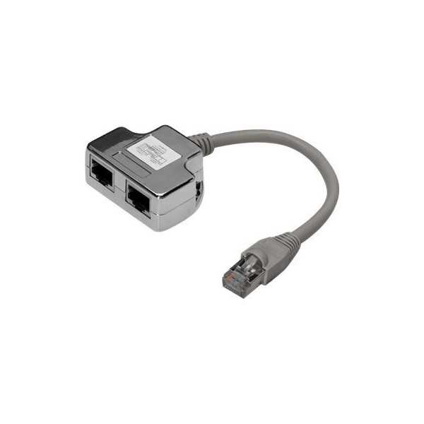 Digitus CAT 5e“ pataisomojo kabelio adapteris, 2x CAT 5e, ekranuotas DN-93904 juodas, RJ45 lizdas su RJ45 kištuku, 0,19 m