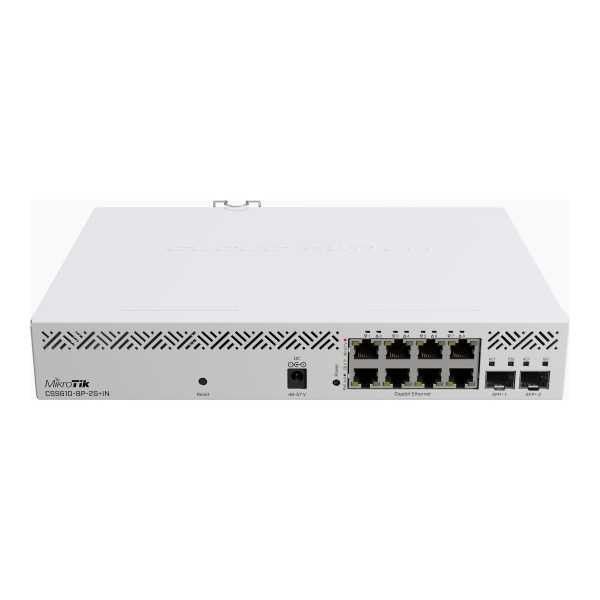 MikroTik Cloud Router Switch CSS610-8P-2S+IN No Wi-Fi, Router Switch, Rack Mountable, 10/100/1000 Mbit/s, Ethernet LAN (RJ-45) p