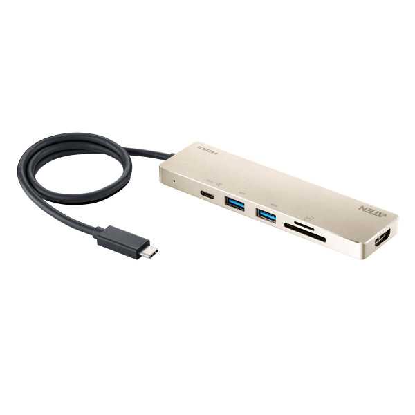 Aten UH3239 USB-C kelių prievadų mini dokas su maitinimo perdavimu