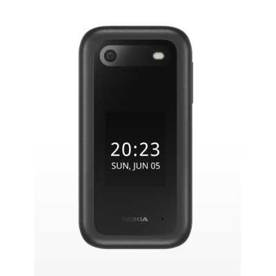 Nokia 2660 Flip Black, 2.8 ", TFT LCD, 240 x 320, Unisoc, T107, Internal RAM 0.048 GB, 0.128 GB, microSDHC, Dual SIM, Main camer