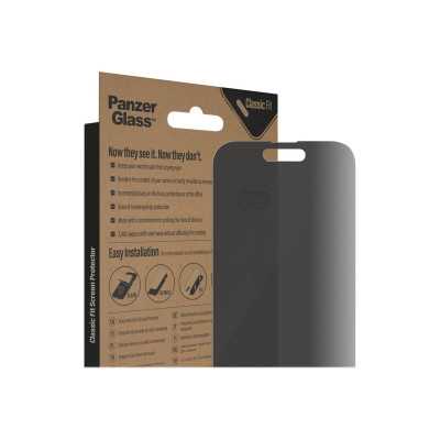 PanzerGlass Screen protector, Apple, iPhone 14 Pro, Glass, Black, Privacy