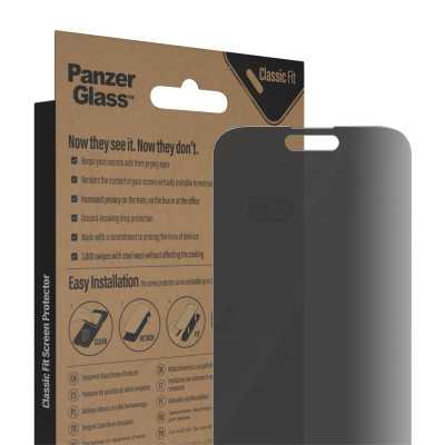 PanzerGlass Screen protector, Apple, iPhone 14 Pro Max, Glass, Black, Privacy