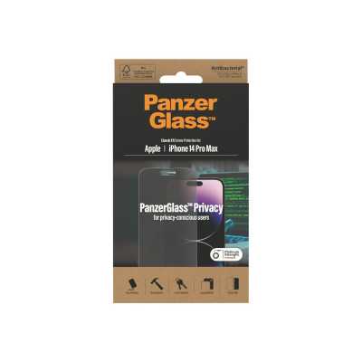 PanzerGlass Screen protector, Apple, iPhone 14 Pro Max, Glass, Black, Privacy