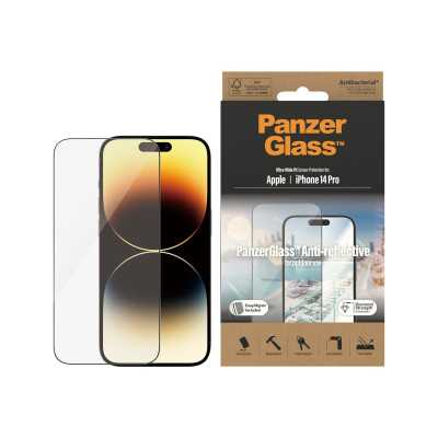 PanzerGlass Screen protector, Apple, iPhone 14 Pro, Glass, Clear, Anti-Reflective