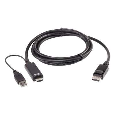 Aten 2L-7D02HDP True 4K 1.8M HDMI to DisplayPort Cable