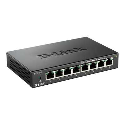 D-Link Ethernet Switch DES-108/E Unmanaged, Desktop, 10/100 Mbps (RJ-45) ports quantity 8