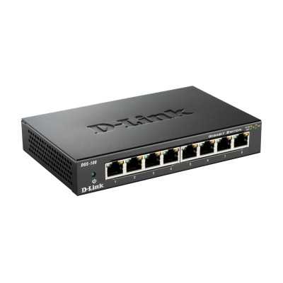 D-Link Switch DGS-108/E Unmanaged, Desktop, 1 Gbps (RJ-45) ports quantity 8