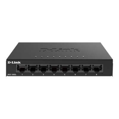 D-Link Switch DGS-108GL/E Unmanaged, Desktop, 1 Gbps (RJ-45) ports quantity 8