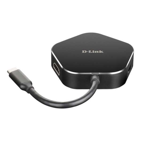 D-Link 4-in-1 USB-C šakotuvas su HDMI ir maitinimo tiekimu DUB-M420 0,11 m