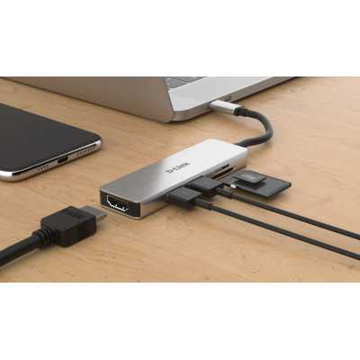 D-Link 5-in-1 USB-C Hub with HDMI and SD/microSD Card Reader DUB-M530 0.11 m