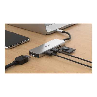 D-Link 5-in-1 USB-C Hub with HDMI and SD/microSD Card Reader DUB-M530 0.11 m