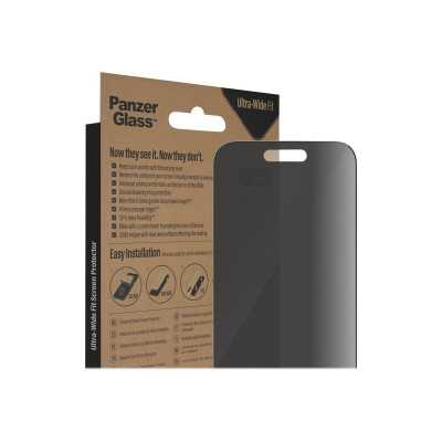 PanzerGlass Screen protector, Apple, iPhone 14 Pro, Glass, Black, Privacy