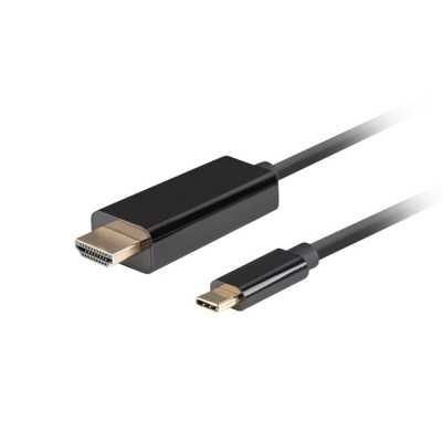 Lanberg USB-C to HDMI Cable, 1 m 4K/60Hz, Black