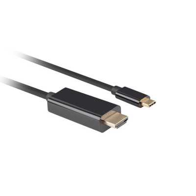 Lanberg USB-C to HDMI Cable, 1 m 4K/60Hz, Black