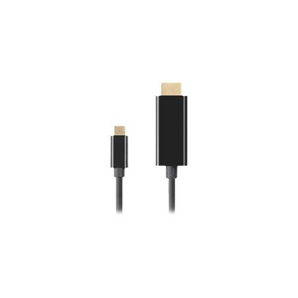 Lanberg USB-C į HDMI laidas, 3 m 4K/60Hz, juodas