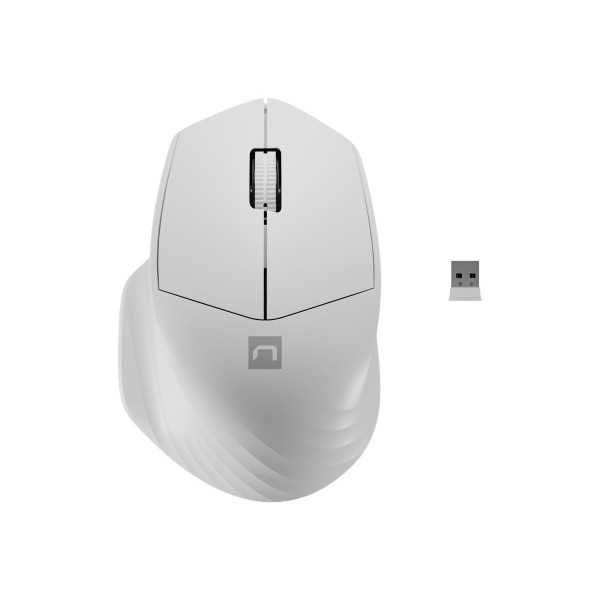 Natec Mouse Siskin 2 Wireless, balta, A tipo USB