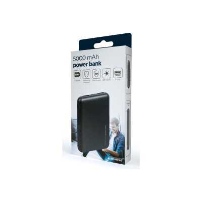 Gembird Power Bank PB05-02 5000 mAh, Black, 10 W