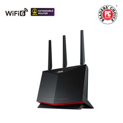 Asus Dual Band WiFi 6 Gaming Router RT-AX86U Pro 802.11ax, 10/100/1000 Mbit/s, Ethernet LAN (RJ-45) ports 5, Antenna type 3xExte