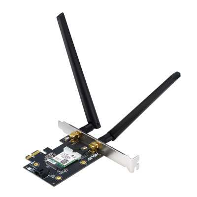 Asus Wi-Fi Adapter, Tri-Band, Wi-Fi 6E Adapter PCE-AXE5400 802.11ax