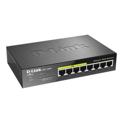 D-Link 8-Port Gigabit PoE Switch (4xPoE) DGS-1008P Unmanaged, Desktop, 60 W