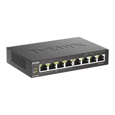 D-Link 8-Port Gigabit PoE Switch (4xPoE) DGS-1008P Unmanaged, Desktop, 60 W