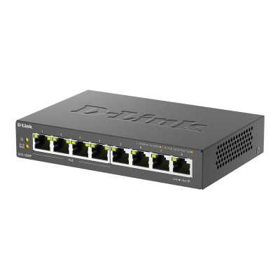 D-Link 8-Port Gigabit PoE Switch (4xPoE) DGS-1008P Unmanaged, Desktop, 60 W