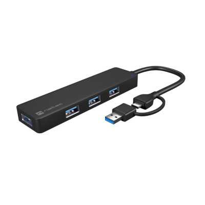 Natec USB 3.0 HUB, Mayfly, 4-Port, Black