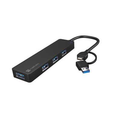 Natec USB 3.0 HUB, Mayfly, 4-Port, Black