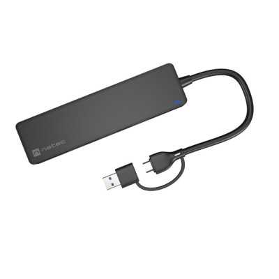 Natec USB 3.0 HUB, Mayfly, 4-Port, Black