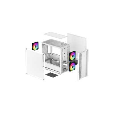 Deepcool ARGB Micro-ATX CASE CC360 White, Mini-ITX / Micro-ATX, 4, Power supply included No, 1x USB3.0, 1x USB2.0, 1x Audio, ABS