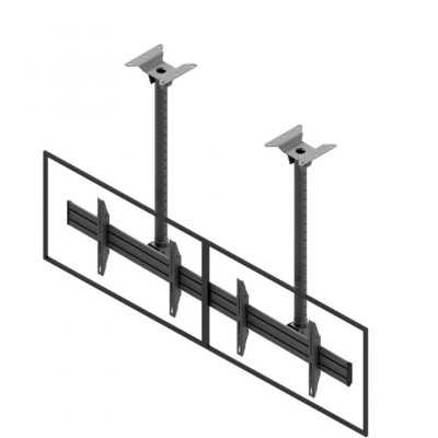 EDBAK Menu Board Ceiling Mount for Two Screens Ceiling mount, MBV2155-L, 50-57 ", Maximum weight (capacity) 140 kg, Black