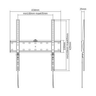 Gembird TV wall mount (fixed) WM-55F-02 32-55 ", Maximum weight (capacity) 40 kg, Black