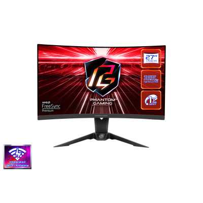 ASRock PG27Q15R2A 27 ", VA, 2560 x 1440 pixels, 16:9, 1 ms, 550 cd/m , Black, 1, 165 Hz, HDMI ports quantity 2