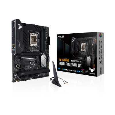 Asus TUF GAMING H670-PRO WIFI D4 Processor family Intel, Processor socket LGA1700, DDR4 DIMM, Memory slots 4, Supported hard dis