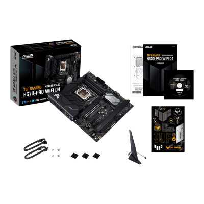 Asus TUF GAMING H670-PRO WIFI D4 Processor family Intel, Processor socket LGA1700, DDR4 DIMM, Memory slots 4, Supported hard dis